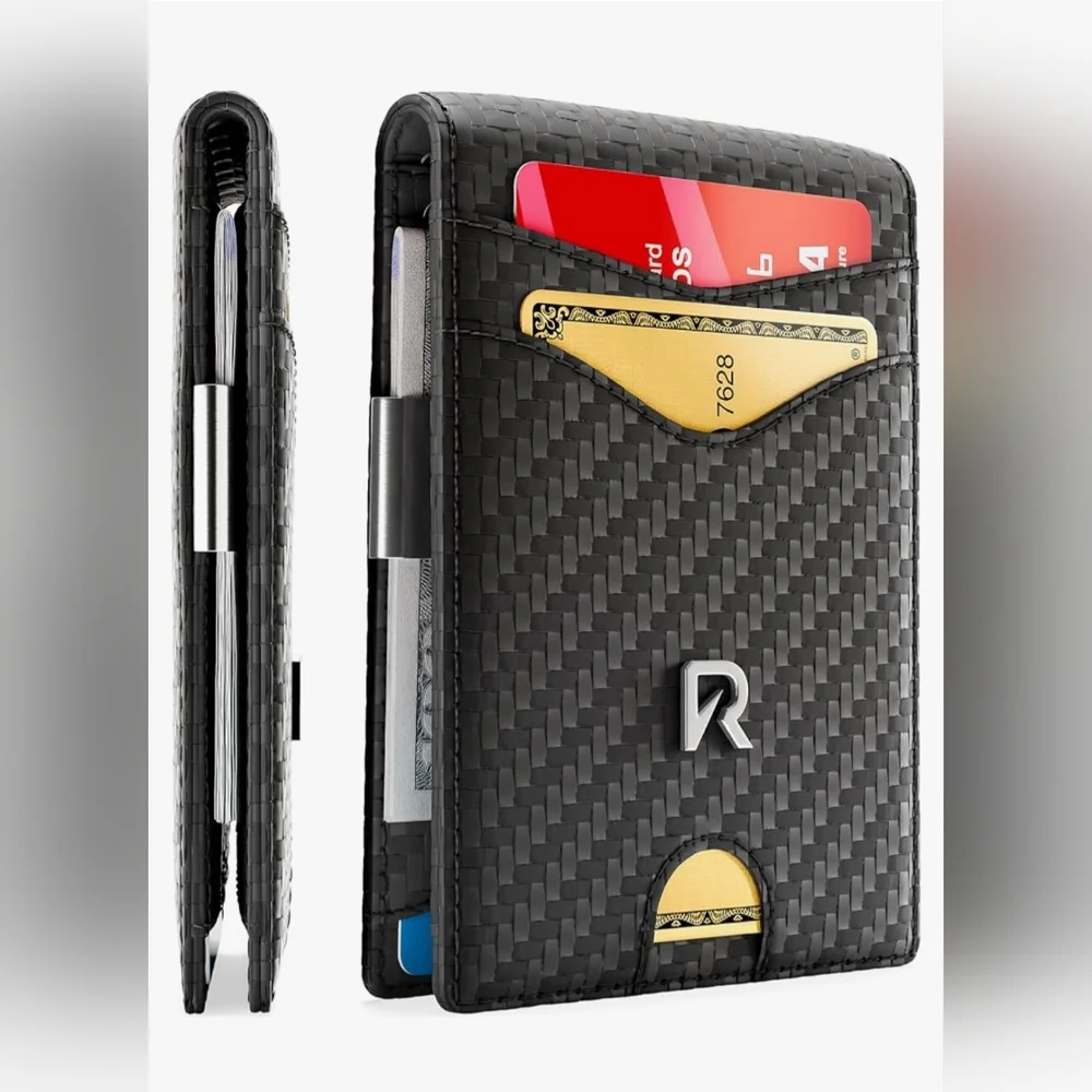 *NEW* Ronyxet Black Carbon Fiber Wallet with Card Slots